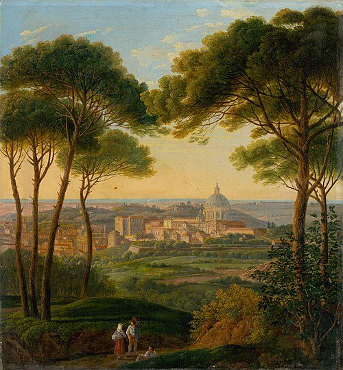 View of an Italian City, 1850, Károly Markó the Younger