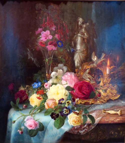 Flowers and Jewelry, 1866, Frants Diderik Bøe
