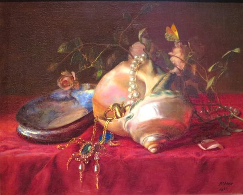Seashells and Jewelry, 1857, Frants Diderik Bøe