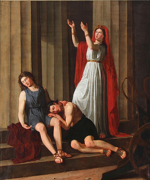 Kleobis and Biton sons of Cydippe, 1830, Adam August Müller
