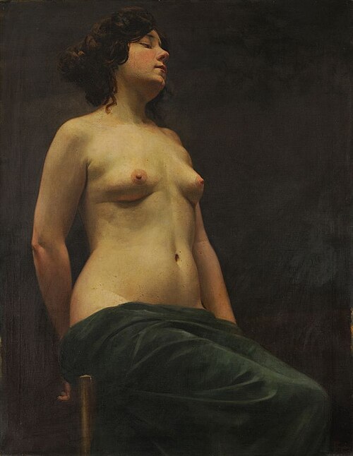 Female nude, 1879, Vojtěch Hynais
