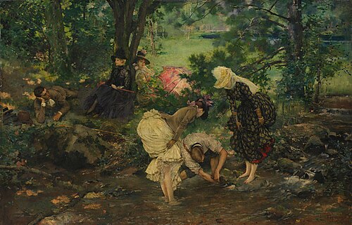 Company in the Country, 1889, Vojtěch Hynais