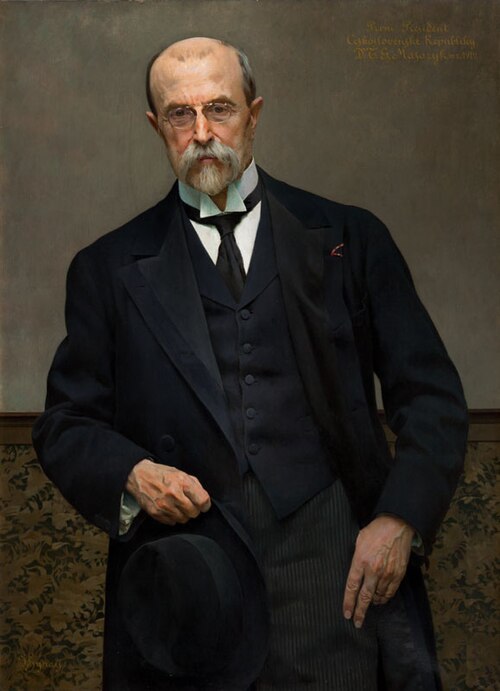 Portrait of T. G. Masaryk, 1919, Vojtěch Hynais