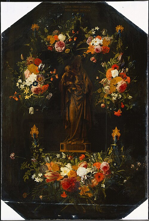 Statue of Mary in a Garland, 1659, Jan Anthonie van der Baren