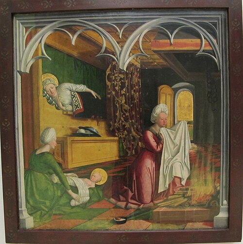 Birth of the Virgin Mary, 1470, Maître d'Uttenheim