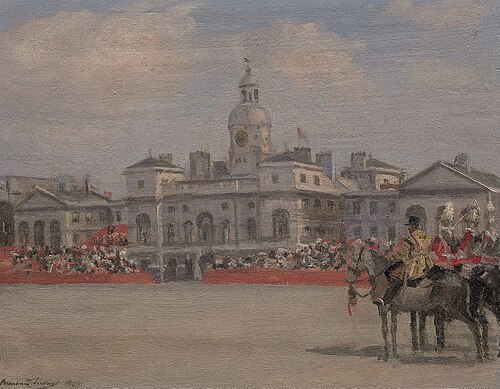 Trooping the Colour, 1897, Bernhard Sickert