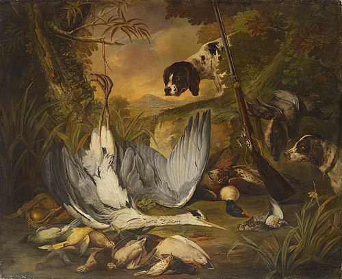 Nature morte avec chiens, , Jacob Xaver Vermoelen