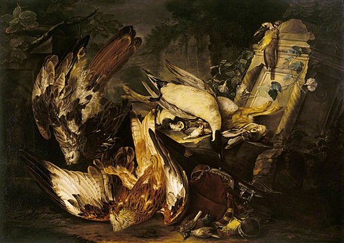 Still Life with Dead Game, 1751, Jacob Xaver Vermoelen