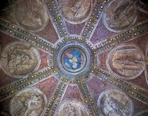 Ceiling from the Casa Maffi, Via Belvedere, Cremona (detail), 1500, Alessandro Pampurino