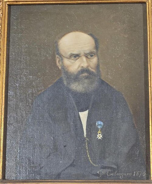 Retrato de Nikolaos Mantzaros, 1874, Ioannis Kalosgouros