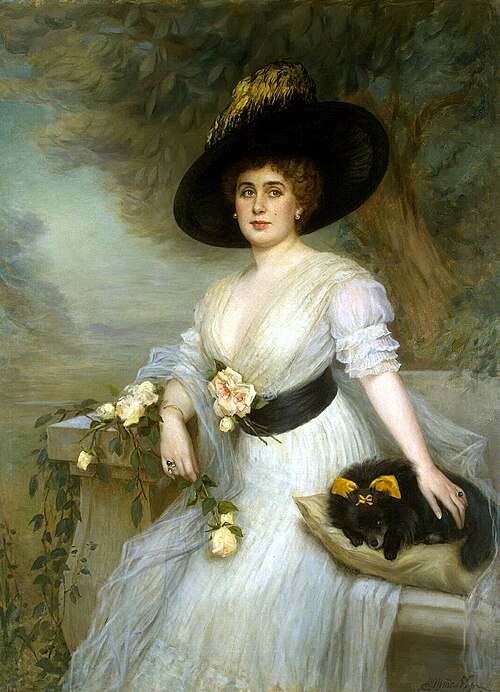Portrait of Baroness D. E. Grevenits, 1912, Victor Karlovitch Chtemberg