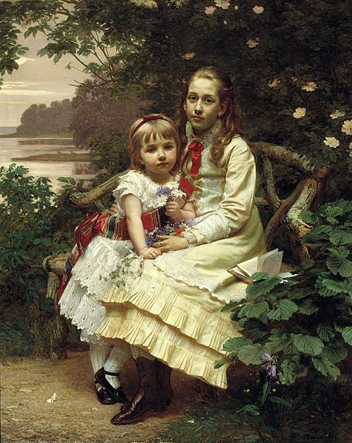 Piker i hagen, 1886, Henrik Olrik