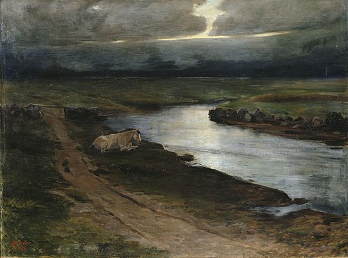 Sommernatt Jæren, 1883, Gudmund Stenersen