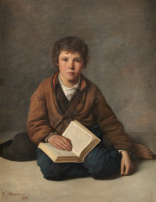 Young Boy Seated, 1859, Víctor Manzano y Mejorada