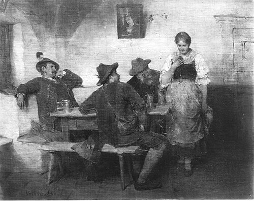 Zwischen zwei Feuern, 1885, Matthias Schmid