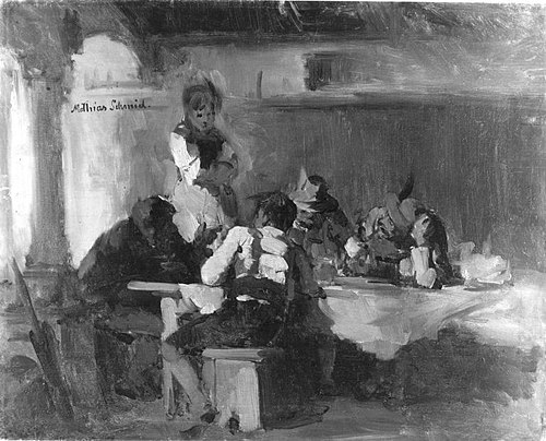Wirtshausszene, 1892, Matthias Schmid