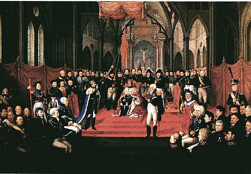 Coronation of Carl XIV Johan of Norway and Sweden in Nidaros Cathedral 1818., 1822, Jacob Munch
