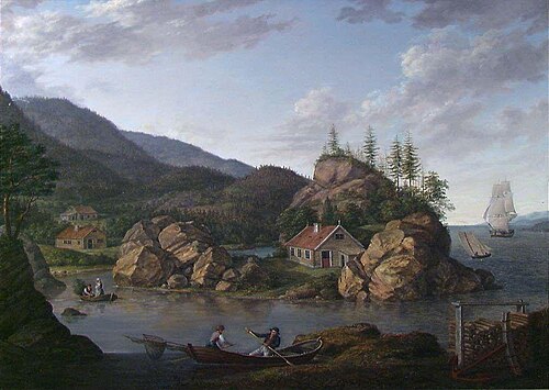 An Outhabour near Moss, 1828, Jacob Munch