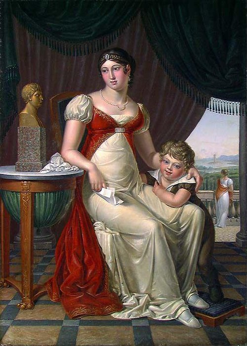 Genuesian Lady with her Son, 1810, Jacob Munch