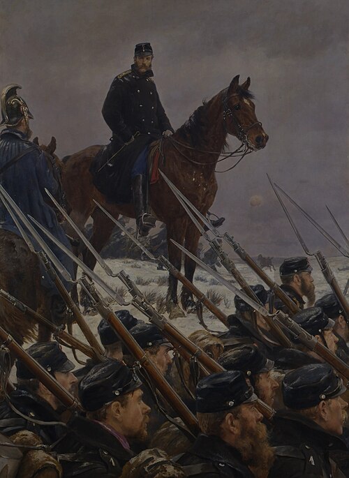 Colonel Max Müller at Sankelmark lake on February 6, 1864., 1887, Otto Bache