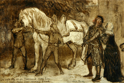 Sivard Snarensvend and his mother., 1892, Otto Bache