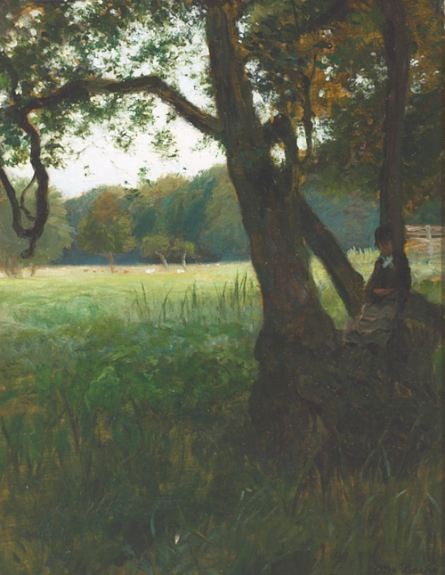 Scene from a forest near Frijsenborg, Denmark., 1892, Otto Bache