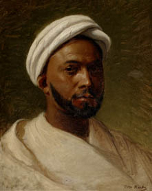 A Turk with a white turban., 1892, Otto Bache
