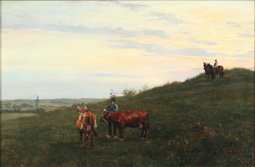 Evening landscape, , Otto Bache
