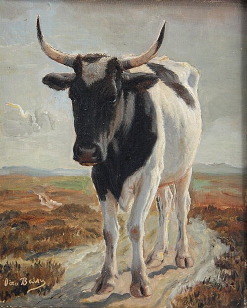 A black and white cow., 1863, Otto Bache