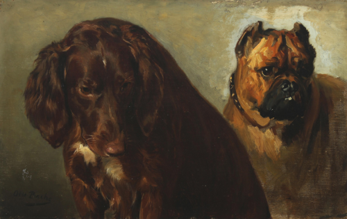 Two dogs., 1892, Otto Bache