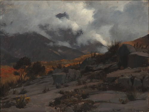 Italian evening landscape., 1892, Otto Bache