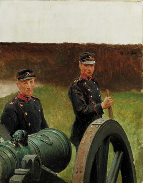Artillery soldiers., 1892, Otto Bache