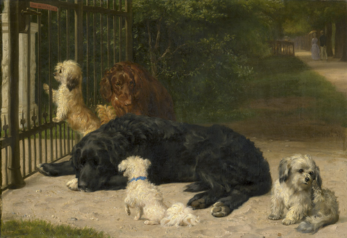 No dogs allowed., 1870, Otto Bache
