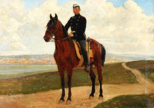 Kong Christian den X. til hest, 1894, Otto Bache