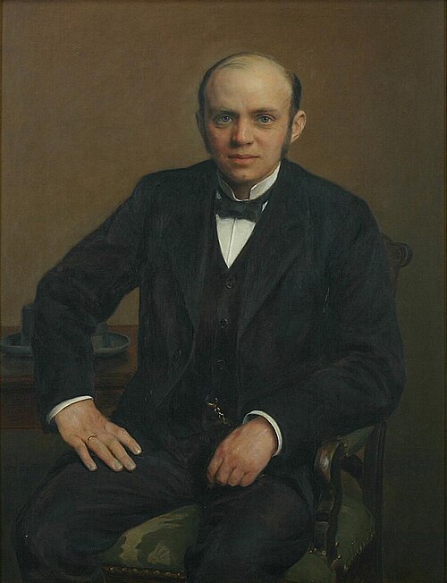 Portrait of sitting gentleman., 1909, Otto Bache