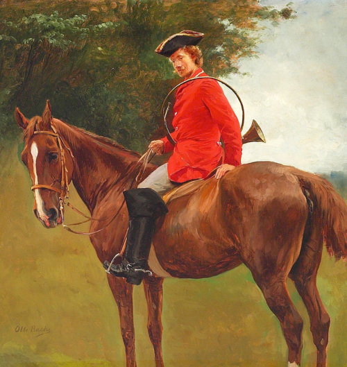 Study for Persistence hunting in the 18th century., 1881, Otto Bache
