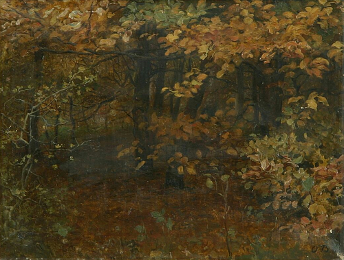 An autumn landscape., 1892, Otto Bache