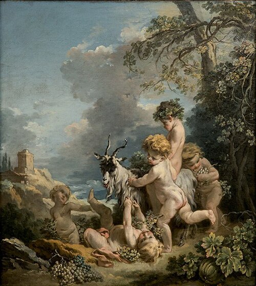 Allegory of Autumn: Putti Playing with a Goat, 1730, François Boucher