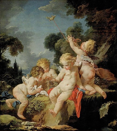 Putti with Birds, 1730, François Boucher