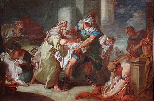 Le jeune Pyrrhus sauvé ?, 1728, François Boucher
