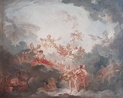 Apollon couronnant les arts, , François Boucher