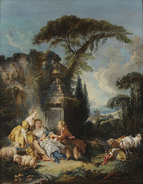 Scène pastorale, 1750, François Boucher