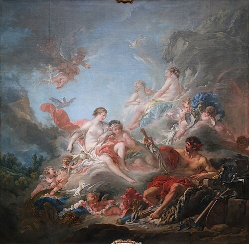 Vulcan Presenting Venus with Arms for Aeneas, 1757, François Boucher