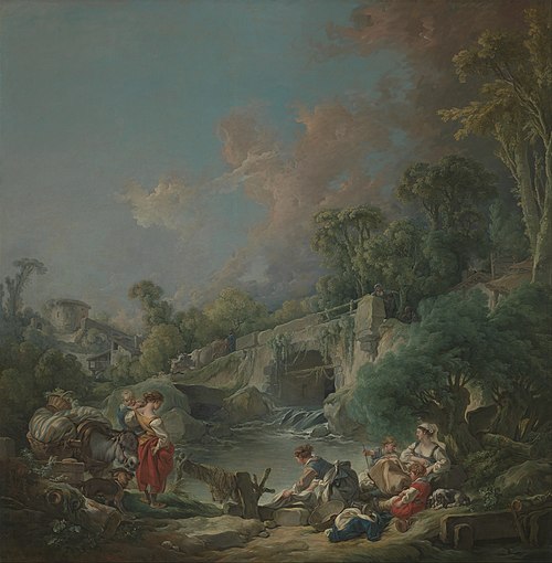 Washerwomen, 1768, François Boucher