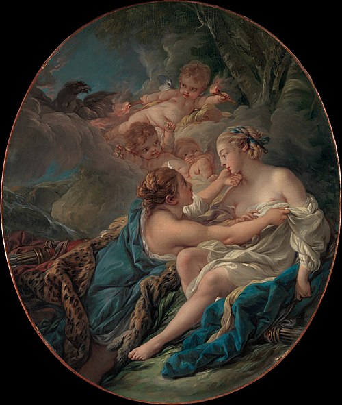 Jupiter, in the Guise of Diana, and Callisto, 1763, François Boucher