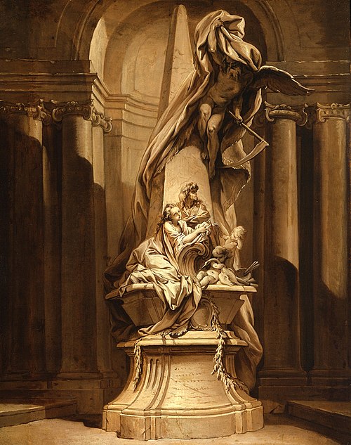 Monument to Mignard, 1735, François Boucher