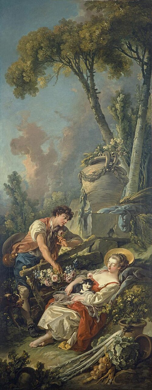 A Pastoral Scene ('La Jardiniere Endormie'), 1762, François Boucher