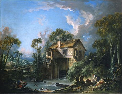Le moulin de Charenton, 1758, François Boucher