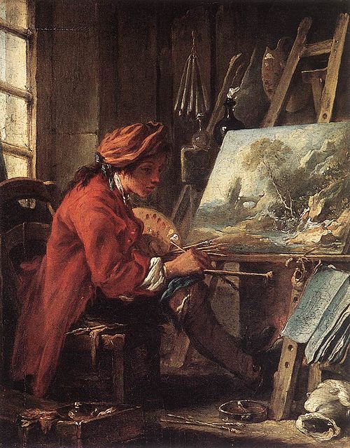 Painter in his Studio, 1737, François Boucher