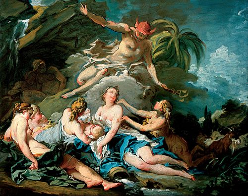 Mercury Entrusting the Infant Bacchus to the Nymphs of Nysa, 1734, François Boucher